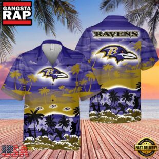 NFL Baltimore Ravens Tropical Summer Hawaiian Shirts