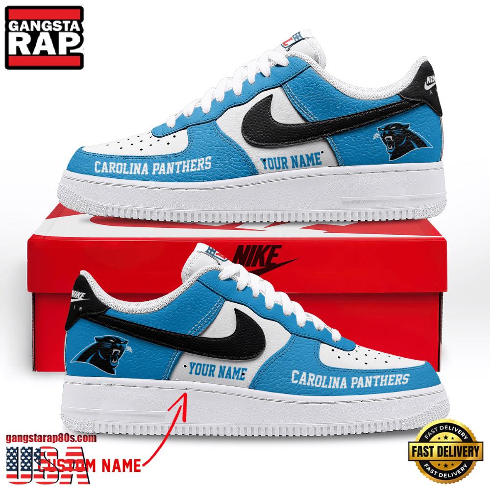NFL Carolina Panthers New Design Custom Air Force 1 Running Sneakers Shoes NFL Carolina Panthers New Design Custom Air Force 1 Running Sneakers Shoes