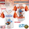 NFL Chicago Bears The Smurfs Movie Unique Design Custom Baseball Jersey 2 NFL Chicago Bears The Smurfs Movie Custom Name Baseball Jersey
