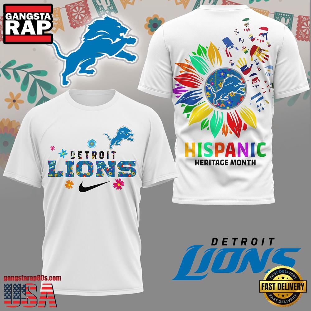 NFL Detroit Lions Hispanic Heritage Month 3D Shirt
