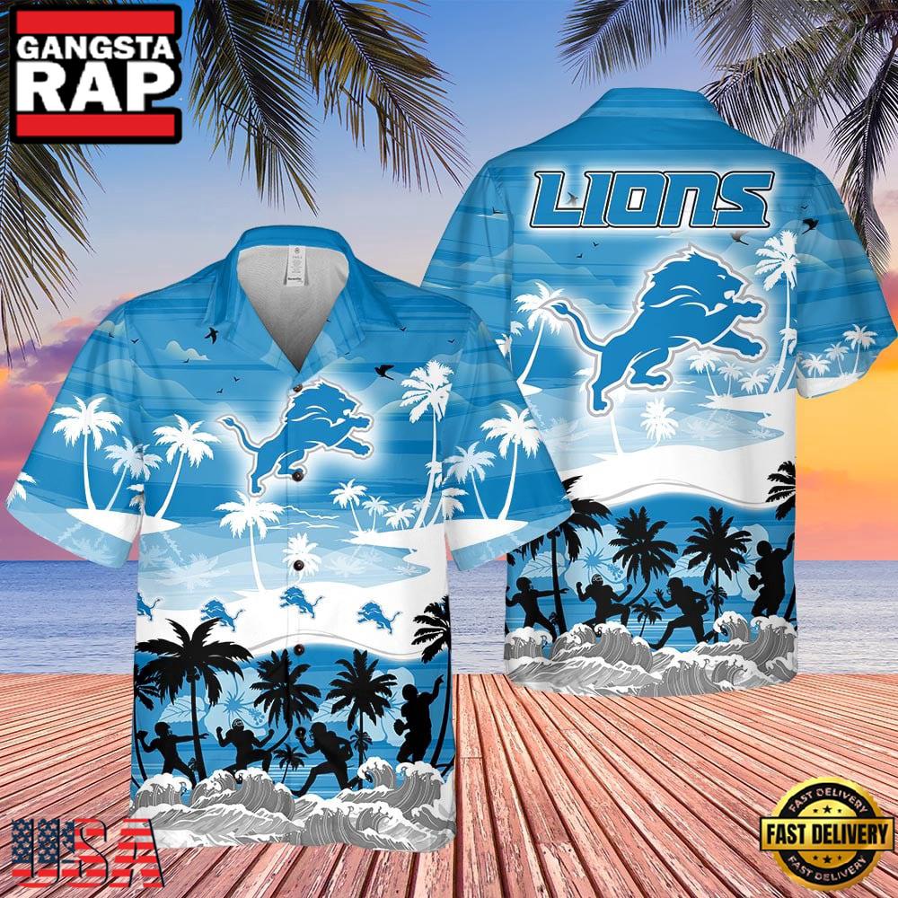 NFL Detroit Lions Tropical Summer Hawaiian Shirts