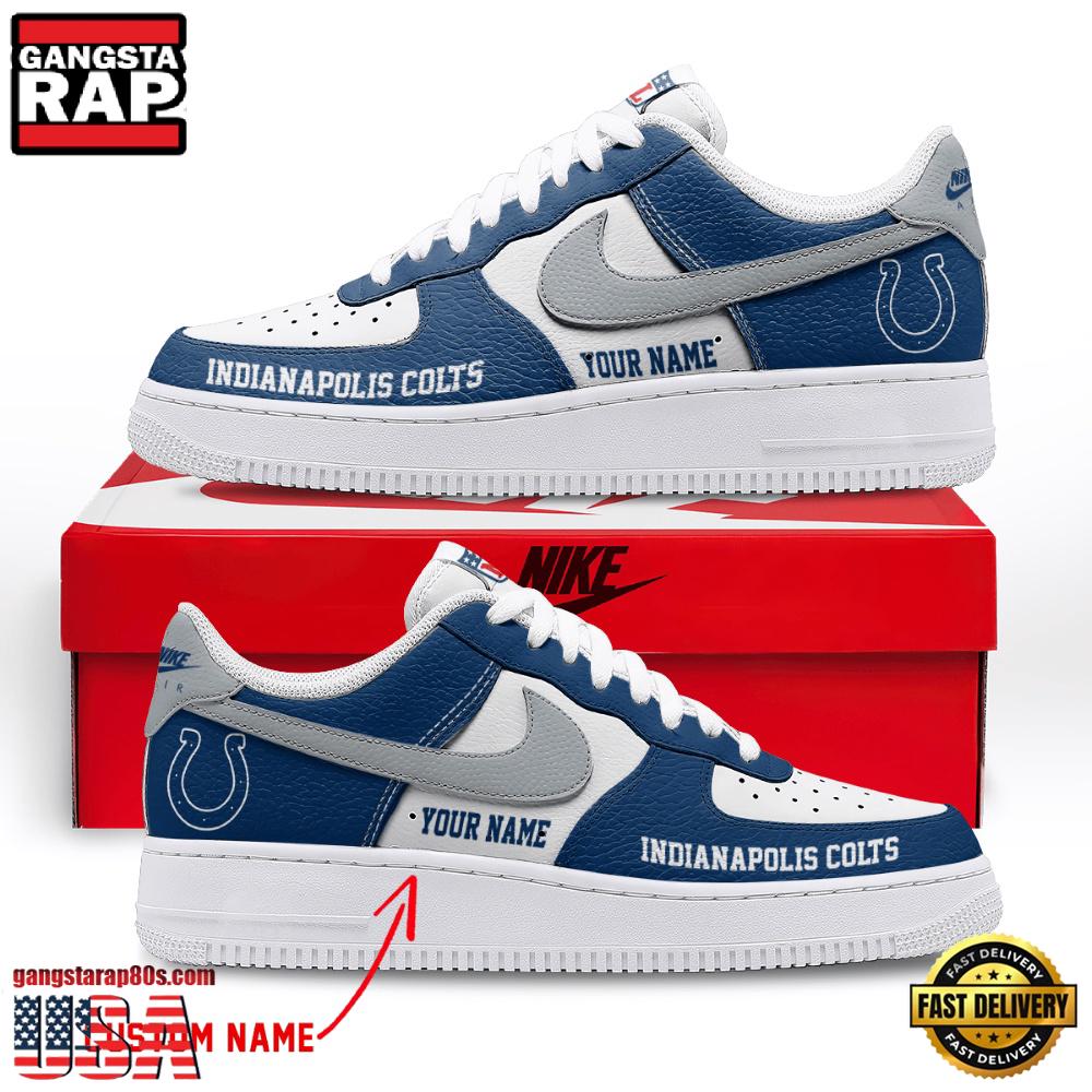 NFL Indianapolis Colts New Design Custom Air Force 1 Running Sneakers Shoes NFL Indianapolis Colts New Design Custom Air Force 1 Running Sneakers Shoes