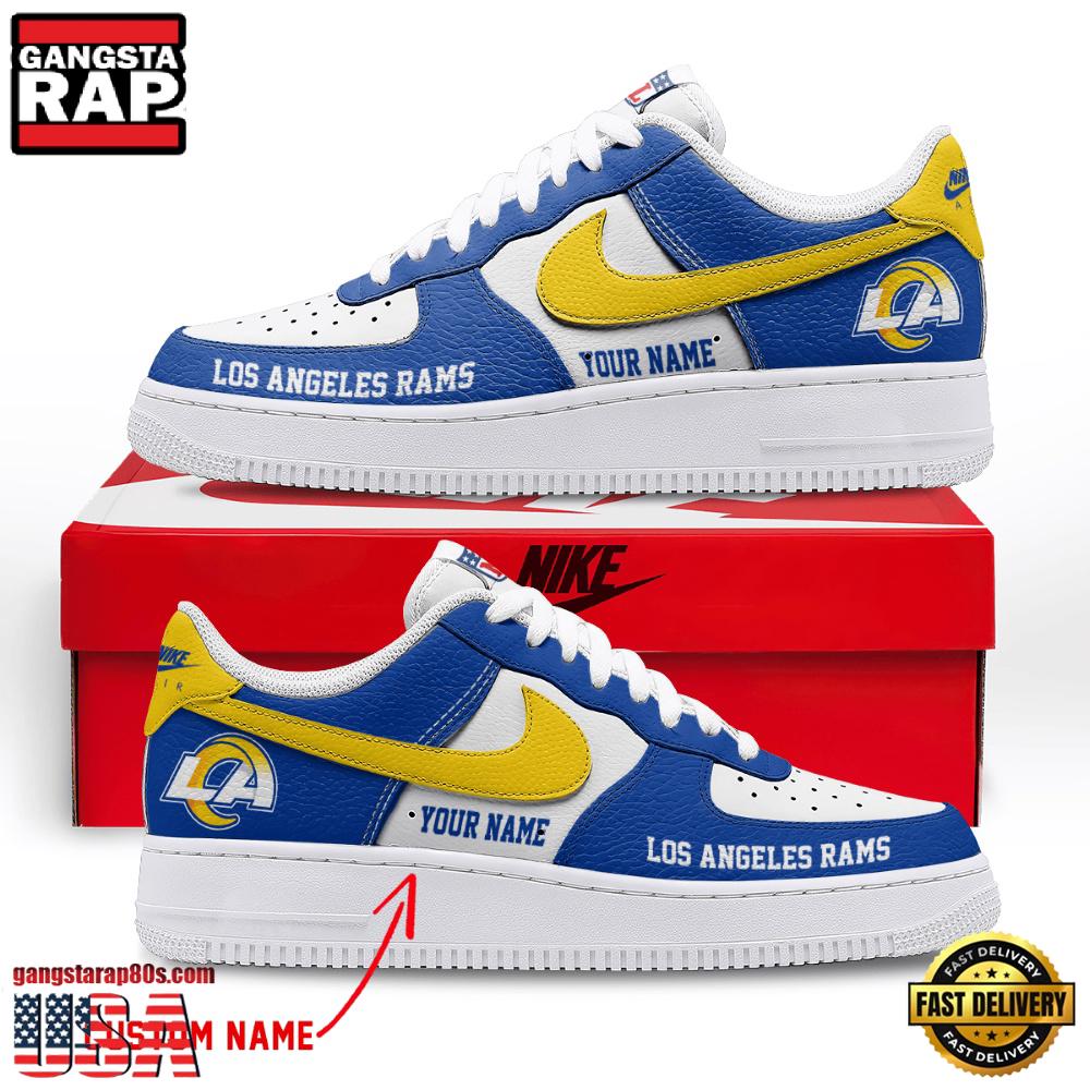 NFL Los Angeles Rams New Design Custom Air Force 1 Running Sneakers Shoes NFL Los Angeles Rams New Design Custom Air Force 1 Running Sneakers Shoes