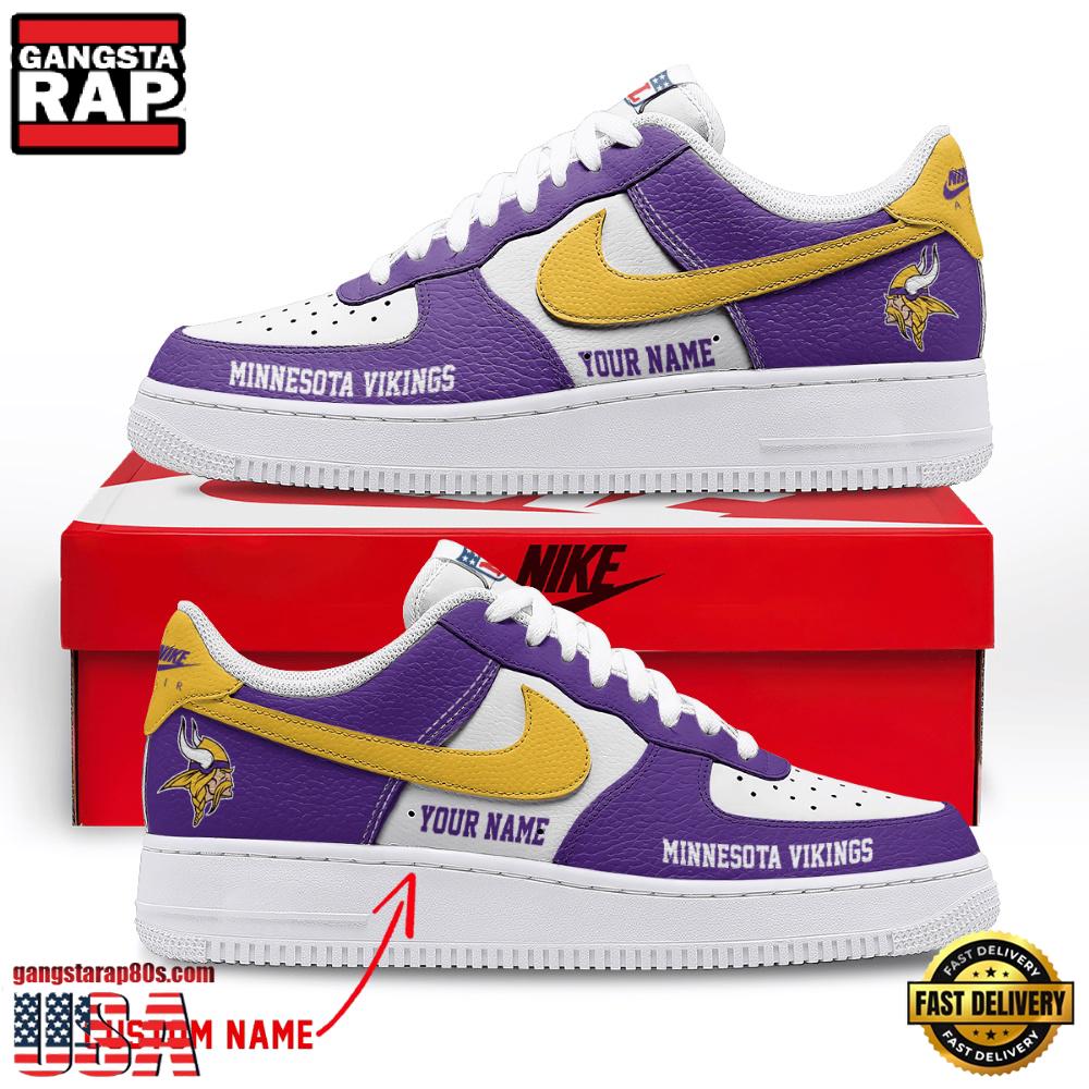 NFL Minnesota Vikings New Design Custom Air Force 1 Running Sneakers Shoes NFL Minnesota Vikings New Design Custom Air Force 1 Running Sneakers Shoes