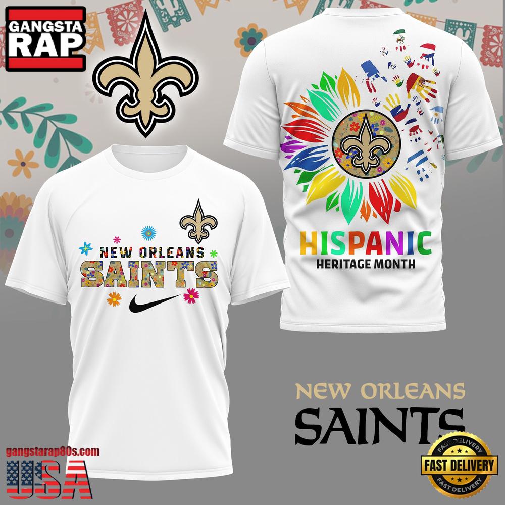 NFL New Orleans Saints Hispanic Heritage Month 3D Shirt