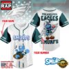 NFL Philadelphia Eagles The Smurfs Movie Unique Design Custom Baseball Jersey 3 NFL Philadelphia Eagles The Smurfs Movie Custom Name Baseball Jersey