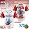 NFL San Francisco 49ers The Smurfs Movie Unique Design Custom Baseball Jersey 3 NFL San Francisco 49ers The Smurfs Movie Custom Name Baseball Jersey