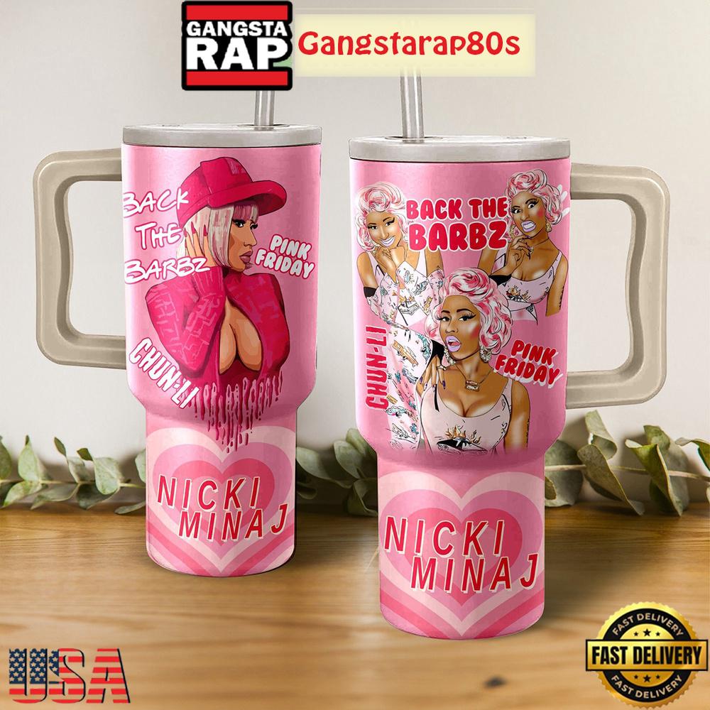 Nicki Minaj Back The Barbz Fan Tumbler Cup 40oz Nicki Minaj Back The Barbz Fan Tumbler Cup 40oz