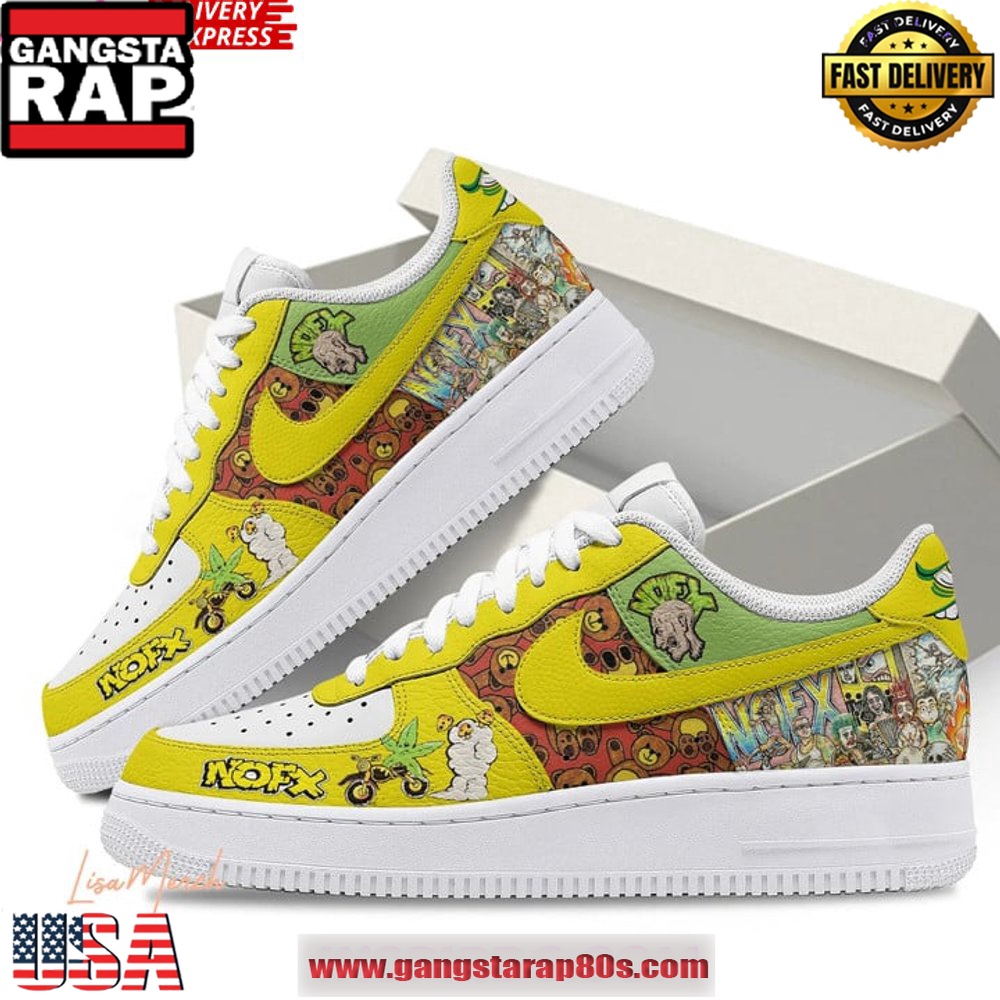 NOFX Band Special Edition Air Force 1 Running Sneakers Shoes