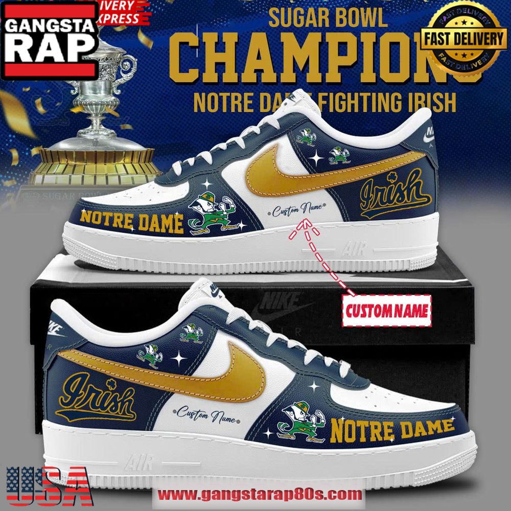 Notre Dame Fighting Irish Sugar Bowl Air Force 1 Shoes Running Sneakers