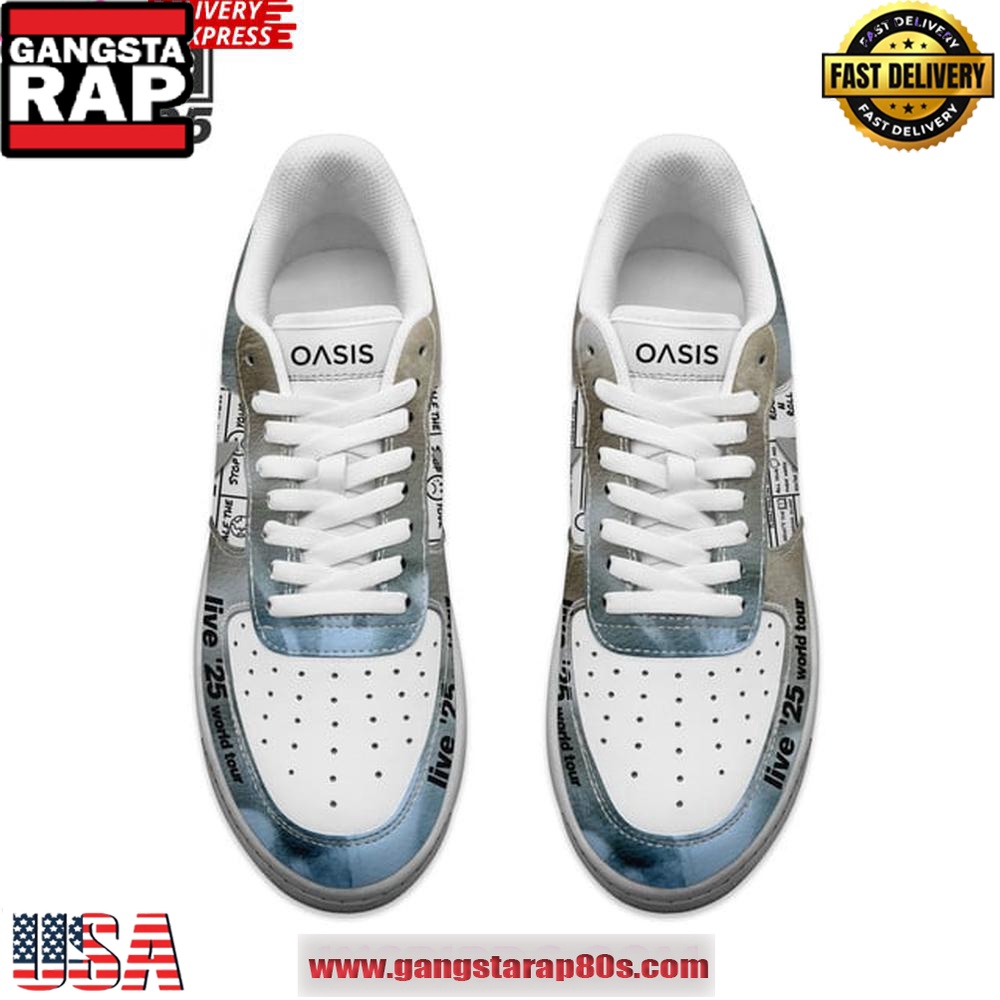 Oasis Live '25 World Tour Limited Nike Air Force 1 Sneakers Shoes Oasis Live '25 World Tour Limited Nike Air Force 1 Sneakers Shoes