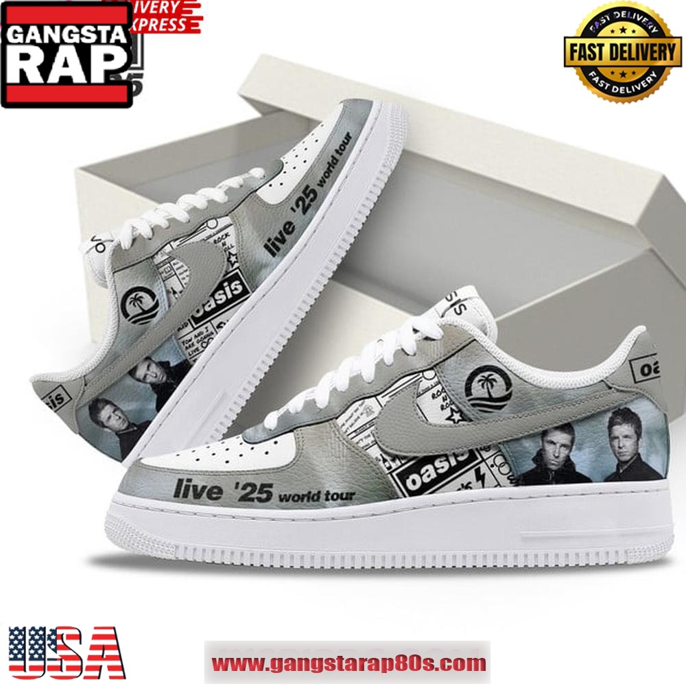 Oasis Live '25 World Tour Limited Nike Air Force 1 Sneakers Shoes Oasis Live '25 World Tour Limited Nike Air Force 1 Sneakers Shoes