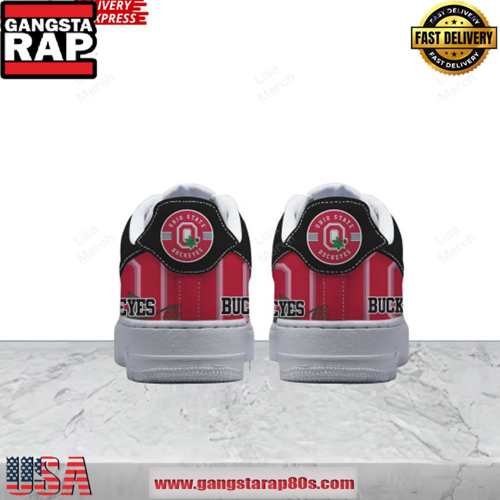 Ohio State Buckeyes Custom Air Force 1 Running Sneakers Shoes Ohio State Buckeyes Custom Air Force 1 Running Sneakers Shoes