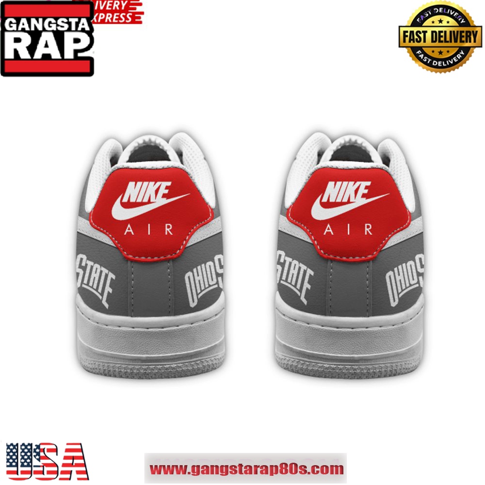 Ohio State Buckeyes Limited Edition Air Force 1 Running Sneakers Shoes Ohio State Buckeyes Limited Edition Air Force 1 Running Sneakers Shoes