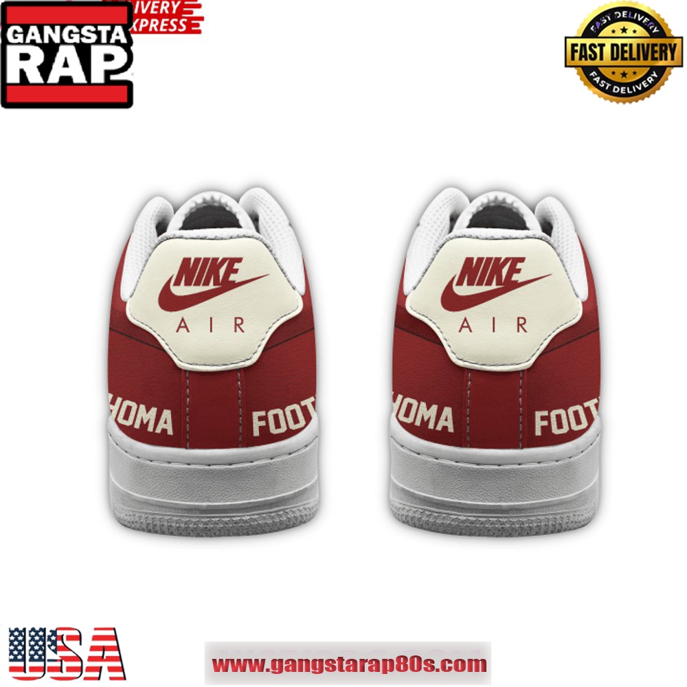 Oklahoma Sooners Football Limited Edition Air Force 1 Running Sneakers Shoes Oklahoma Sooners Football Limited Edition Air Force 1 Running Sneakers Shoes