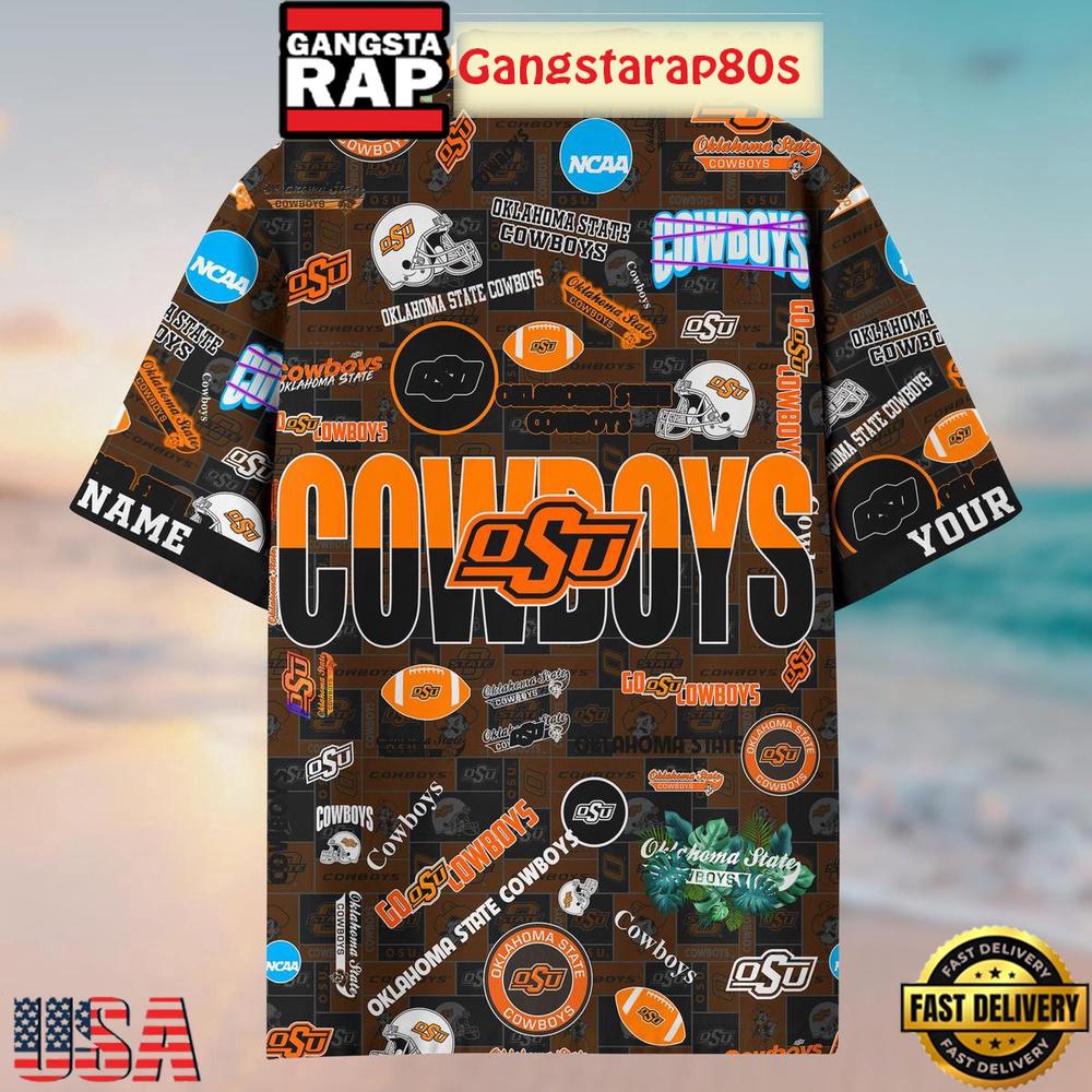 Oklahoma State Cowboys Solgan Go Cowboys True Fan Spirit Custom Name Aloha Hawaiian Shirt Oklahoma State Cowboys Solgan Go Cowboys True Fan Spirit Custom Name Aloha Hawaiian Shirt