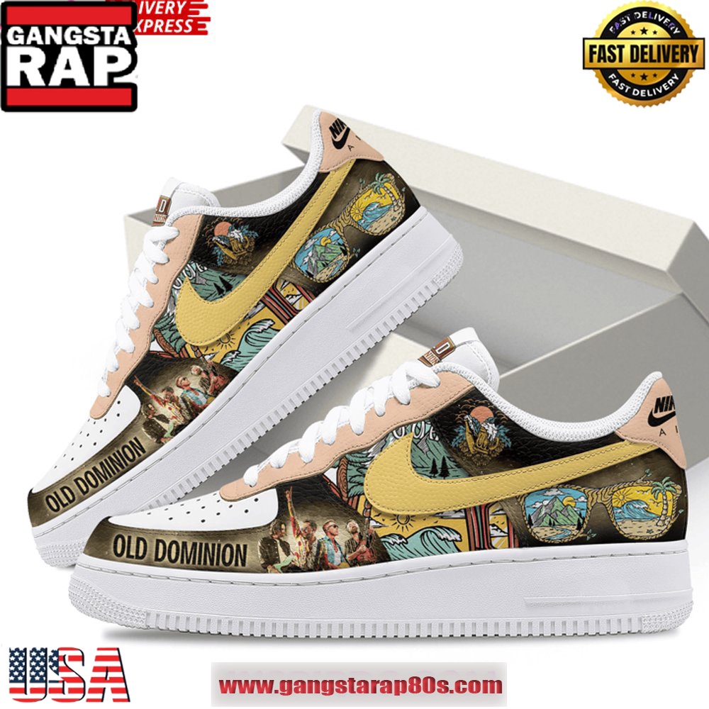 Old Dominion Limited Edition Air Force 1 Running Sneakers Shoes Old Dominion Limited Edition Air Force 1 Running Sneakers Shoes