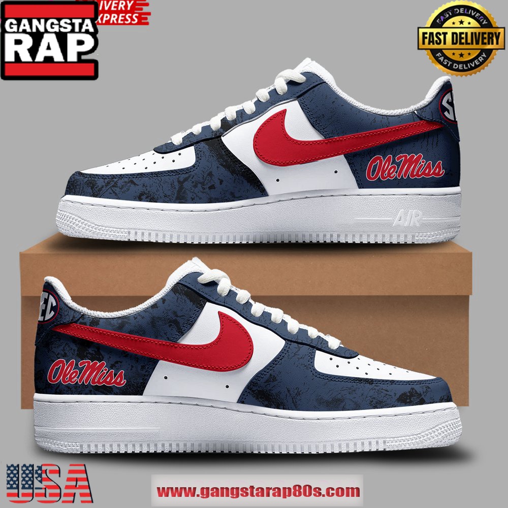 Ole Miss Rebels Real Tree Wave 2025 Air Force 1 Running Sneakers Shoes