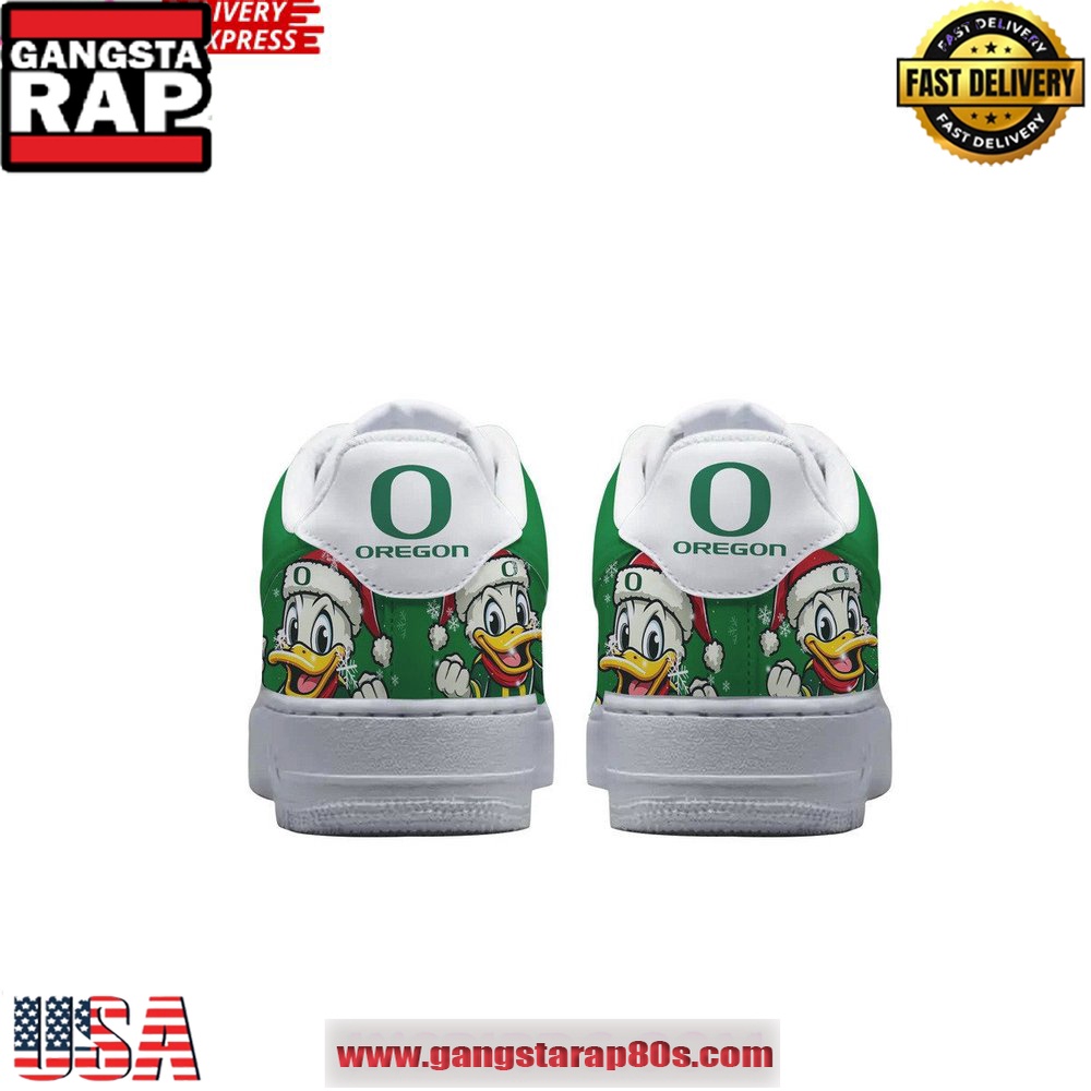 Oregon Ducks Christmas Limited Edition Air Force 1 Running Sneakers Shoes Oregon Ducks Christmas Limited Edition Air Force 1 Running Sneakers Shoes