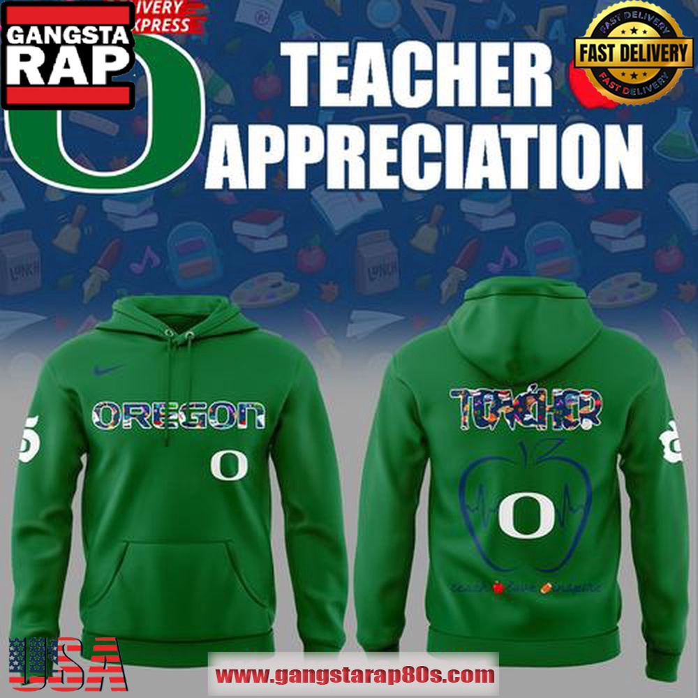 Oregon Ducks Teacher Appreciation 2025 Unisex Hoodie Oregon Ducks Teacher Appreciation 2025 Unisex Hoodie