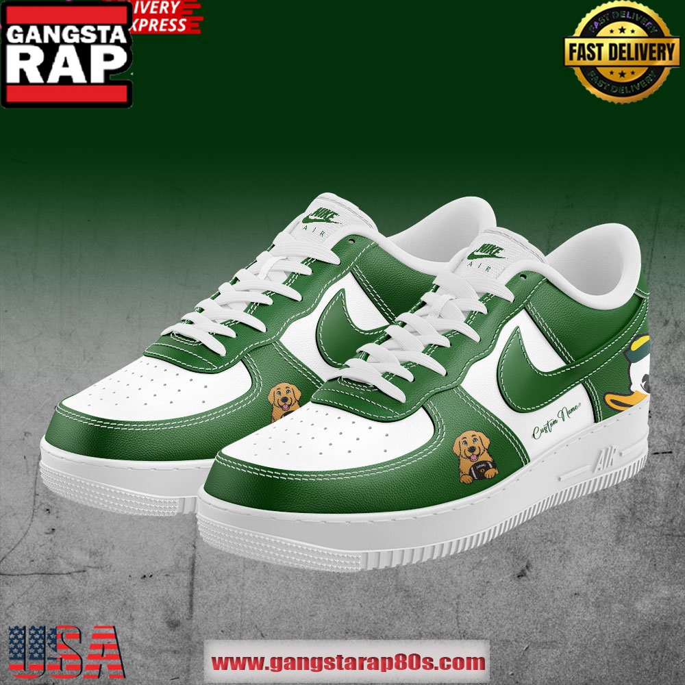 Oregon Ducks x Ben Herbstreit Custom Air Force 1 Sneakers Shoes Oregon Ducks x Ben Herbstreit Custom Air Force 1 Sneakers Shoes