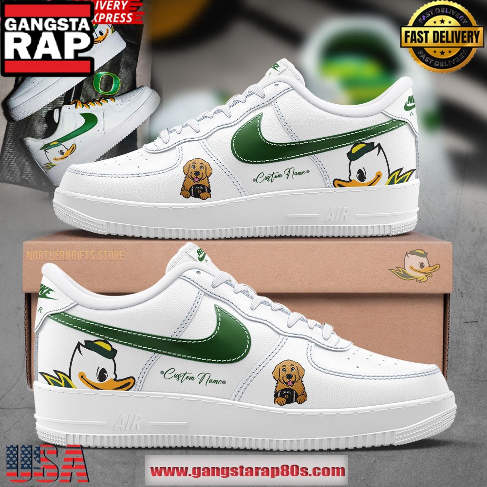 Oregon Ducks x Ben Herbstreit Limited Edition Air Force 1 Sneakers Shoes Oregon Ducks x Ben Herbstreit Limited Edition Air Force 1 Sneakers Shoes