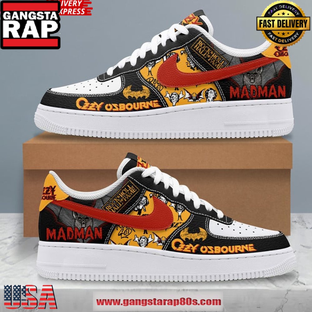 Ozzy Osbourne Madman Limited Edition Air Force 1 Running Sneakers