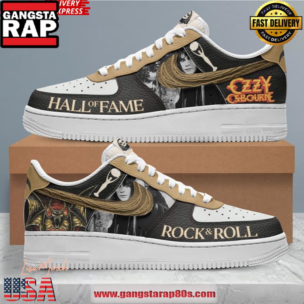 Ozzy Osbourne Rock & Roll Hall of Fame Limited Air Force 1 Sneakers Shoes Ozzy Osbourne Rock & Roll Hall of Fame Limited Air Force 1 Sneakers Shoes