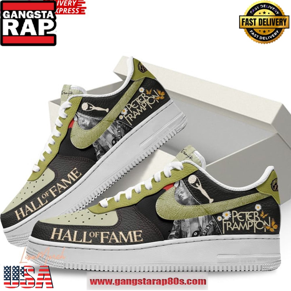 Peter Frampton Rock & Roll Hall of Fame Limited Air Force 1 Running Sneakers Peter Frampton Rock & Roll Hall of Fame Limited Air Force 1 Running Sneakers