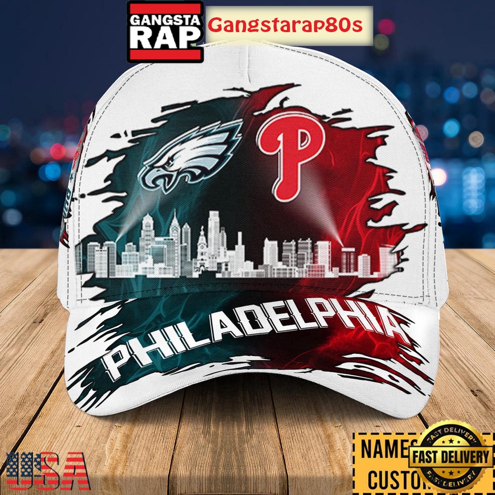Philadelphia Eagles And Phillies Custom Classic Cap Hats