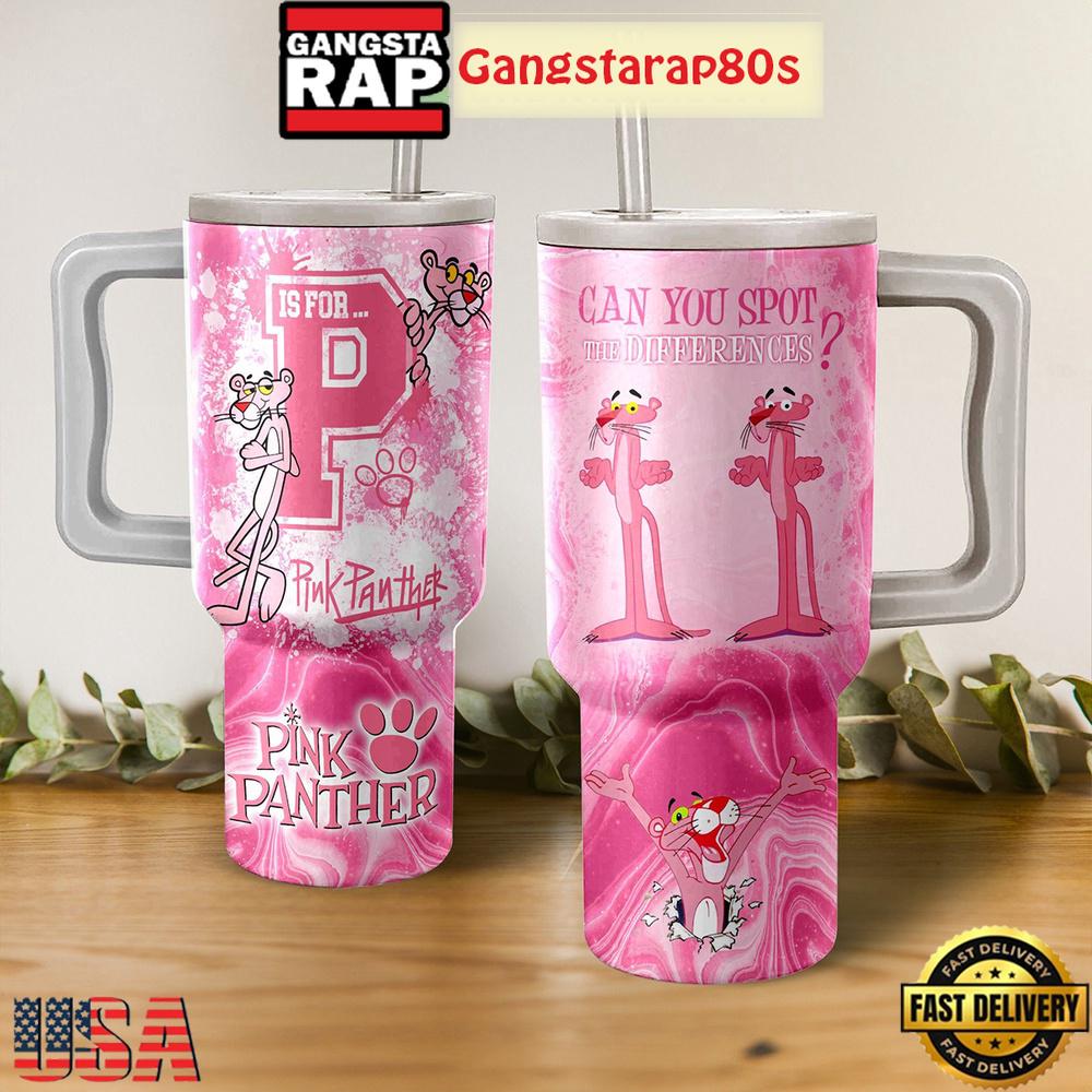 Pink Panther Spot The Differences Fan Tumbler Cup 40oz Pink Panther Spot The Differences Fan Tumbler Cup 40oz