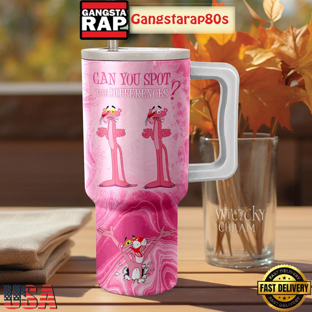 Pink Panther Spot The Differences Fan Tumbler Cup 40oz Pink Panther Spot The Differences Fan Tumbler Cup 40oz