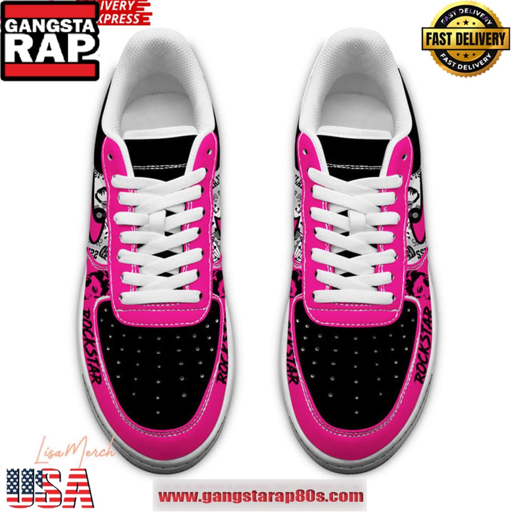 Pink Rockstar Limited Edition Air Force 1 Sneakers Shoes Pink Rockstar Limited Edition Air Force 1 Sneakers Shoes