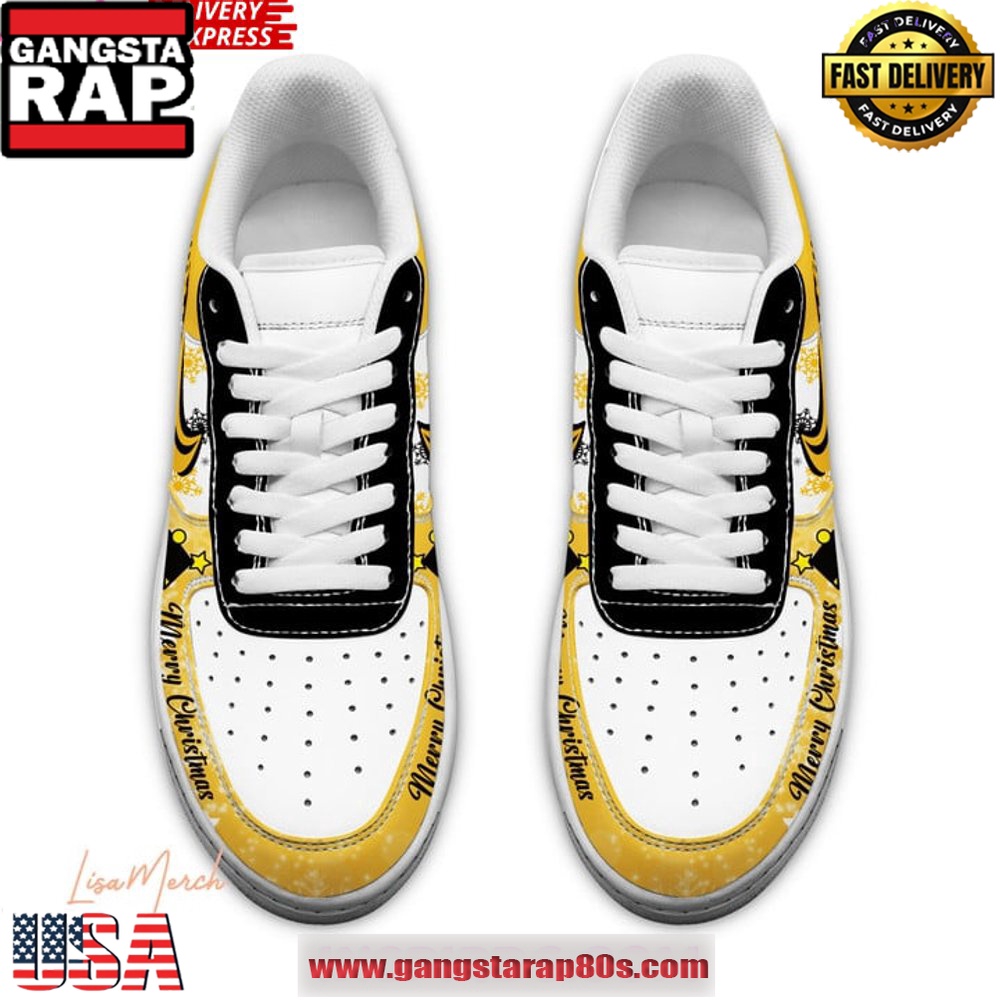 Pittsburgh Steelers Merry Christmas Limited Edition Air Force 1 Running Sneakers Pittsburgh Steelers Merry Christmas Limited Edition Air Force 1 Running Sneakers