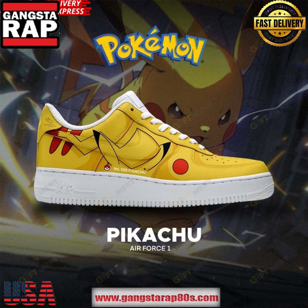 Pokémon Pikachu Special Air Force 1 Running Sneakers Shoes Pokémon Pikachu Special Air Force 1 Running Sneakers Shoes