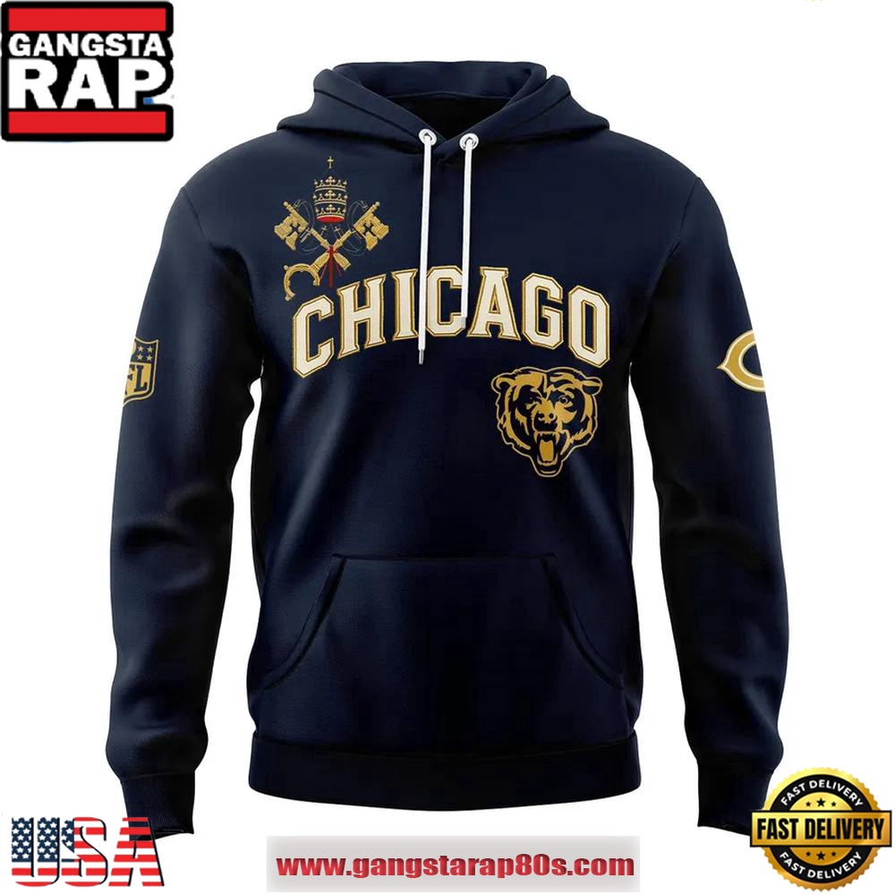 Pope Leo 14 Chicago Bears Special Edition Unisex Hoodie Pope Leo 14 Chicago Bears Special Edition Unisex Hoodie