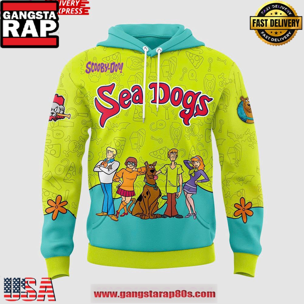Portland Sea Dogs Scooby-Doo Day 2025 All Over Print Hoodie Portland Sea Dogs Scooby-Doo Day 2025 All Over Print Hoodie