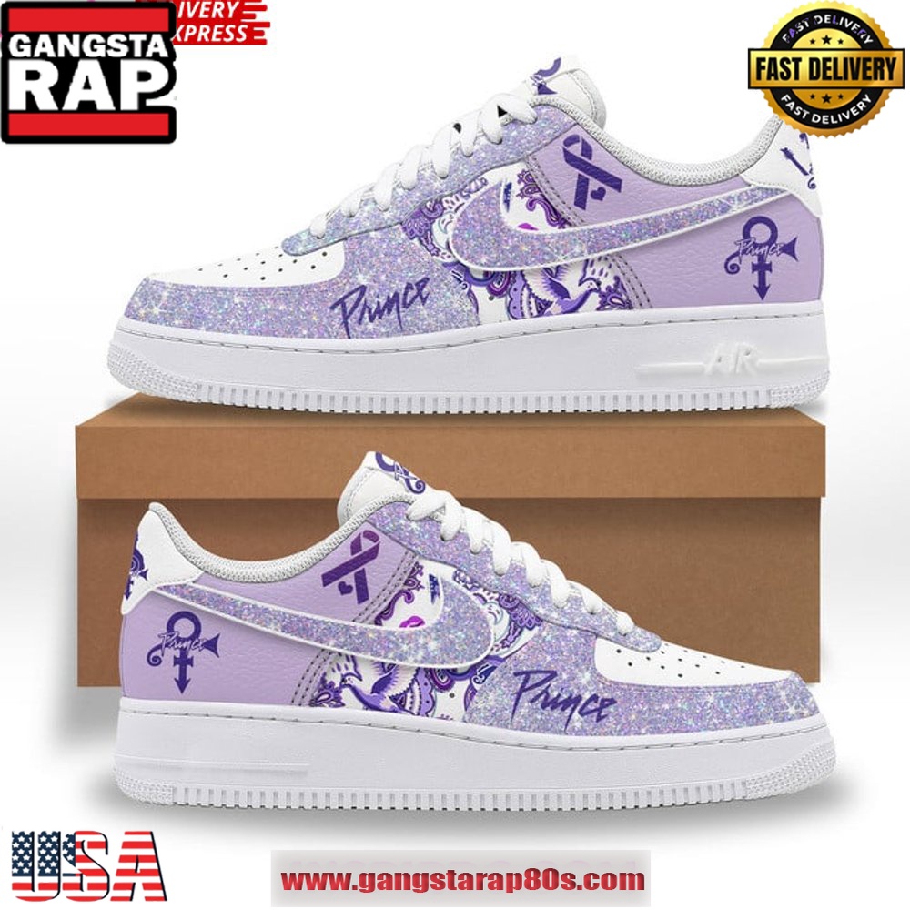Prince Purple Rain Special Edition Air Force 1 Running Sneakers Shoes