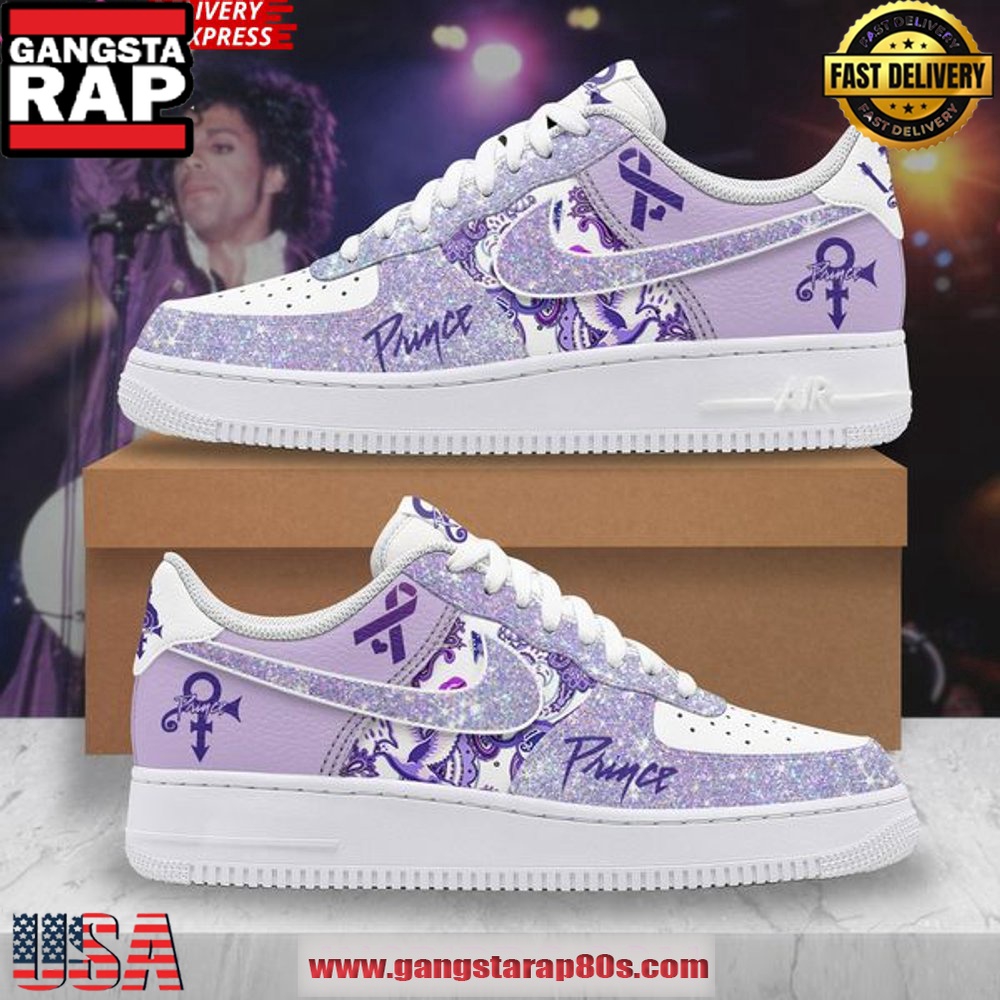 Prince Purple Rain Special Edition Air Force 1 Running Sneakers Shoes