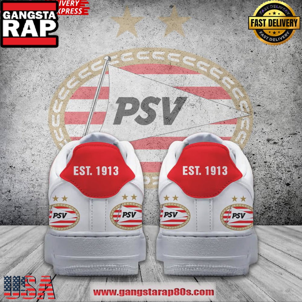 PSV Eindhoven Limited Edition Air Force 1 Running Sneakers Shoes PSV Eindhoven Limited Edition Air Force 1 Running Sneakers Shoes