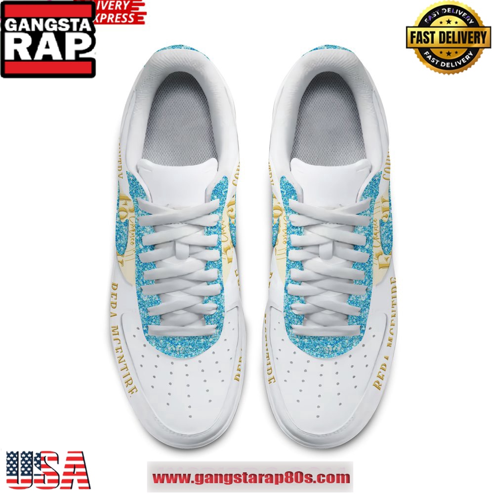 Reba McEntire Country Gold Limited Air Force 1 Running Sneakers Shoes Reba McEntire Country Gold Limited Air Force 1 Running Sneakers Shoes