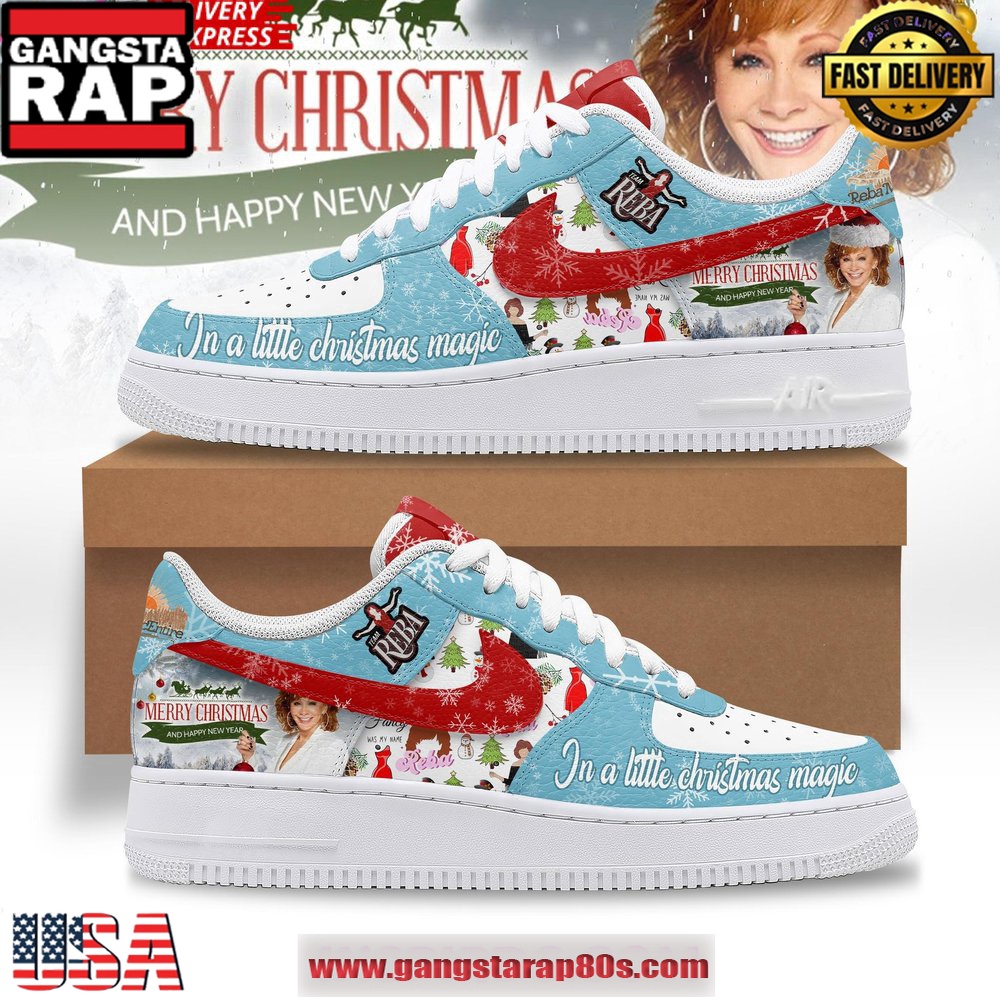 Reba McEntire Merry Christmas Limited Edition Air Force 1 Running Sneakers
