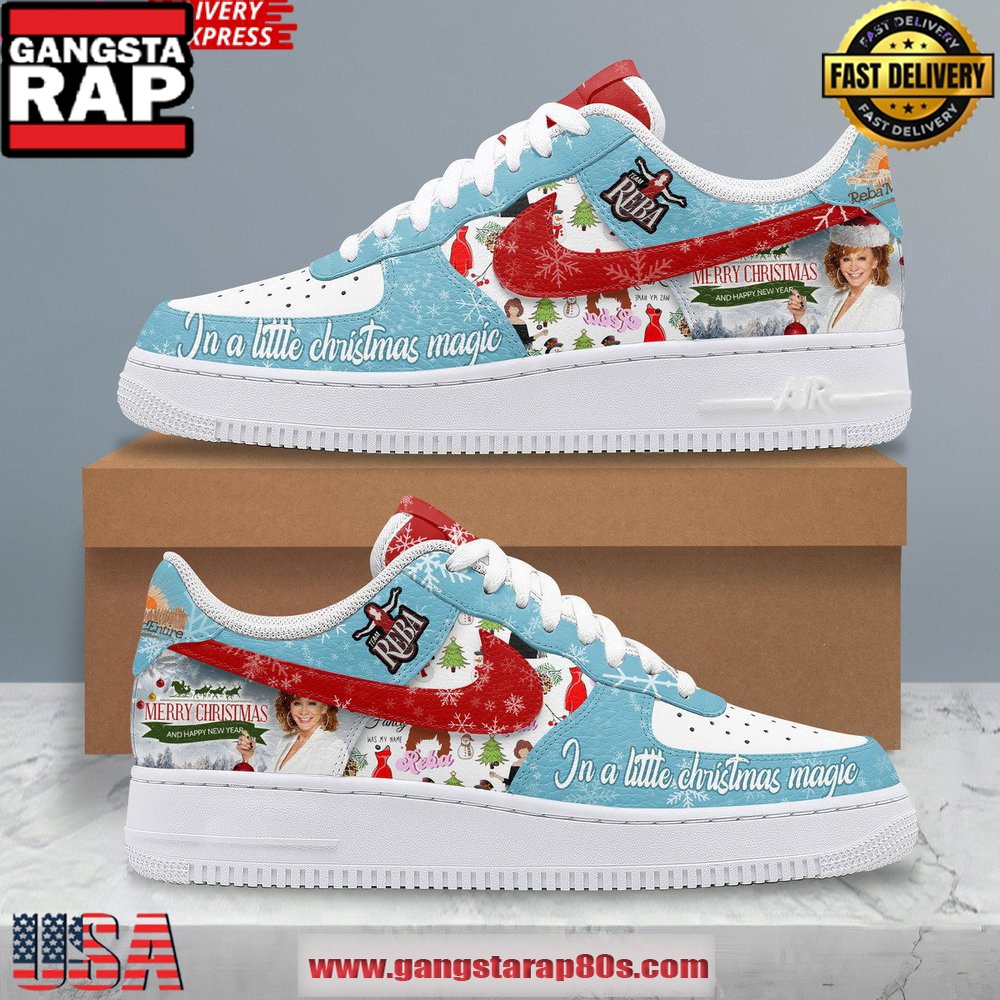 Reba McEntire Merry Christmas Limited Edition Air Force 1 Running Sneakers