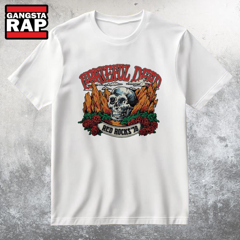Red Rocks Grateful Dead Skull T Shirt