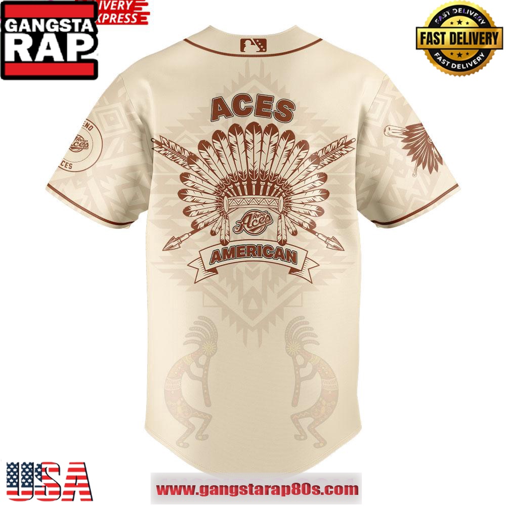 Reno Aces Celebrating Native American Heritage Month 2025 Baseball Jersey