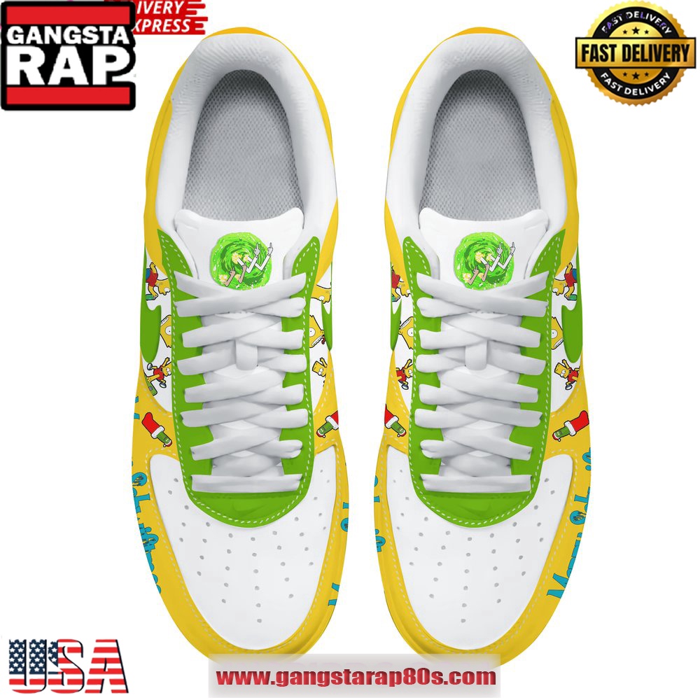 Rick And Morty Merry Christmas Limited Edition Air Force 1 Running Sneakers Shoes Rick And Morty Merry Christmas Limited Edition Air Force 1 Running Sneakers Shoes