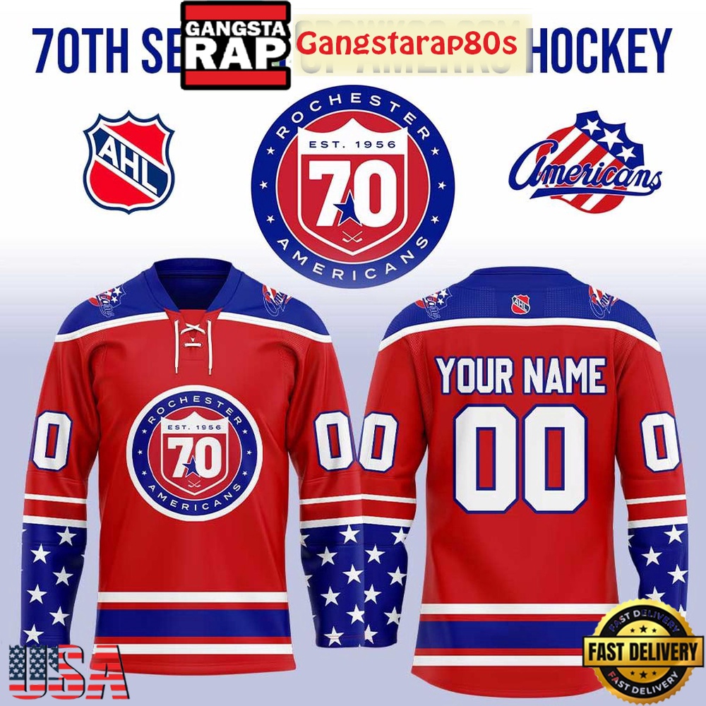 Rochester Americans 70 Seasons Of Amerks Custom Hockey Jersey Rochester Americans 70 Seasons Of Amerks Custom Hockey Jersey