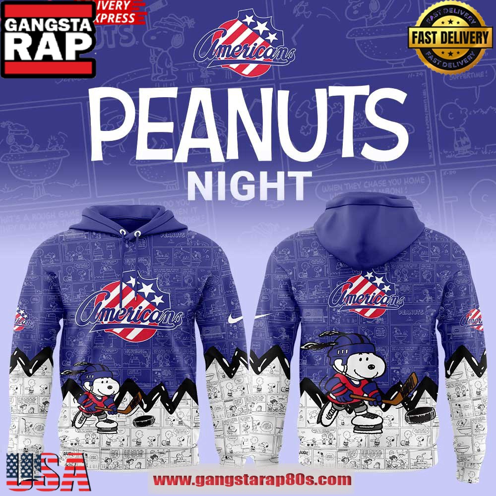 Rochester Americans 75th Anniversary of Peanuts Hoodie Rochester Americans 75th Anniversary of Peanuts Hoodie