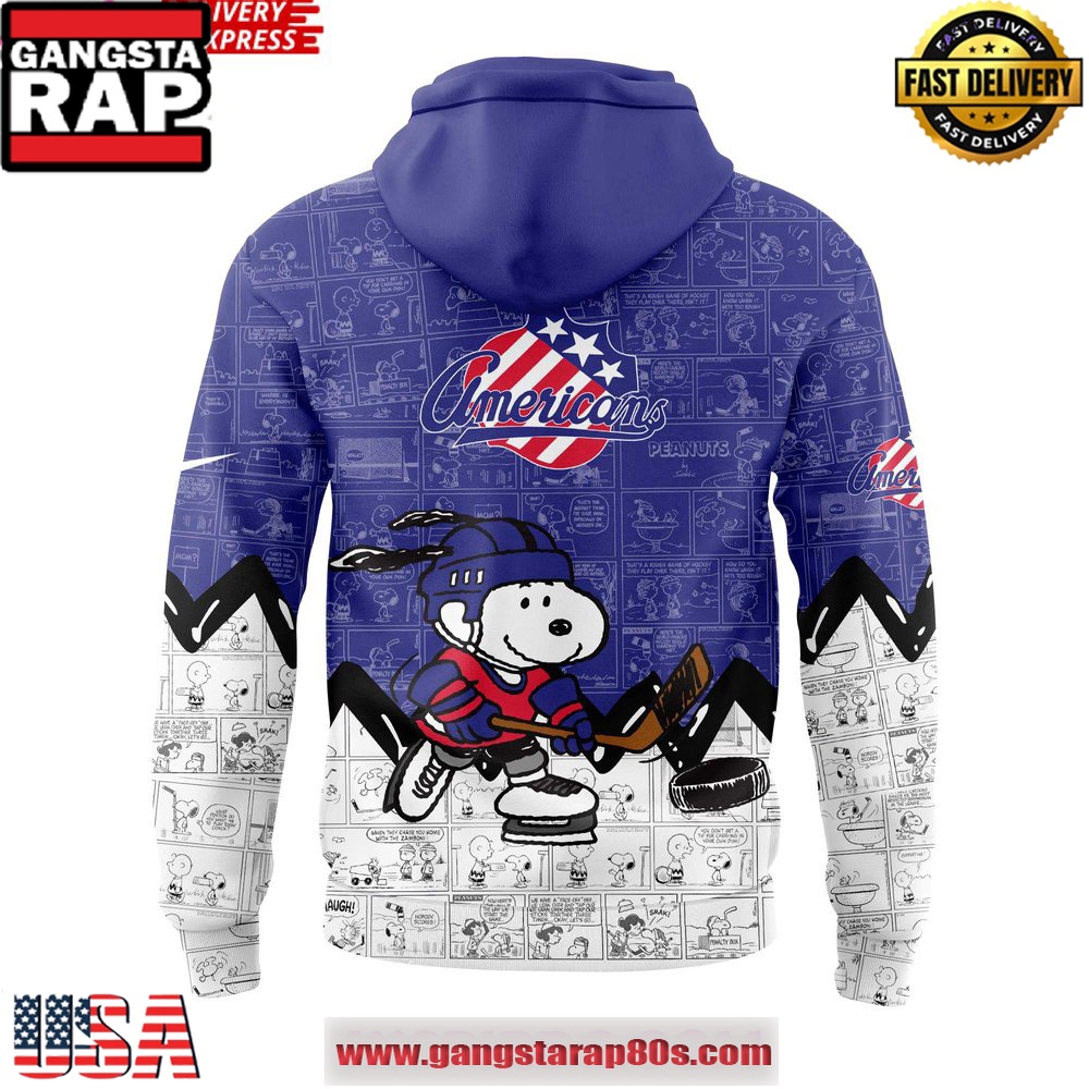 Rochester Americans 75th Anniversary of Peanuts Hoodie Rochester Americans 75th Anniversary of Peanuts Hoodie