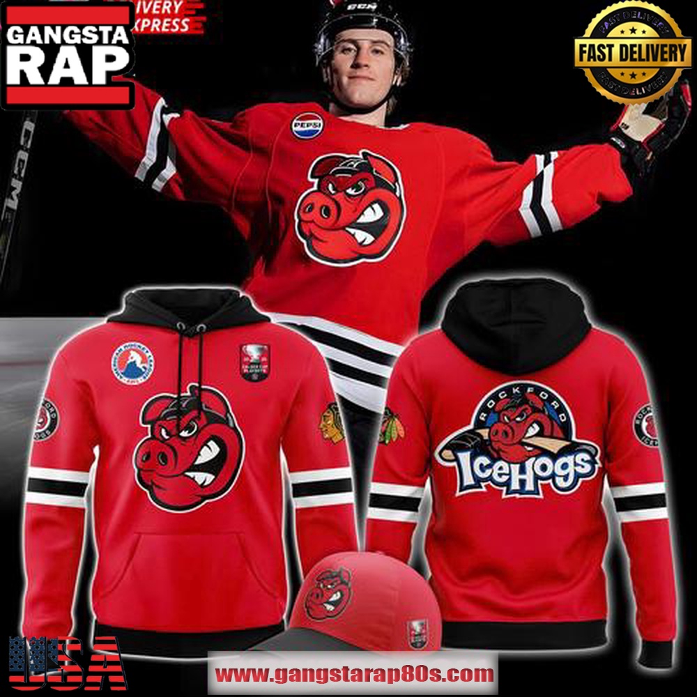 Rockford IceHogs Calder Cup Playoffs 2025 Unisex Hoodie Rockford IceHogs Calder Cup Playoffs 2025 Unisex Hoodie